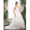 Maia - Luxury Organza Ballgown with Feathers 